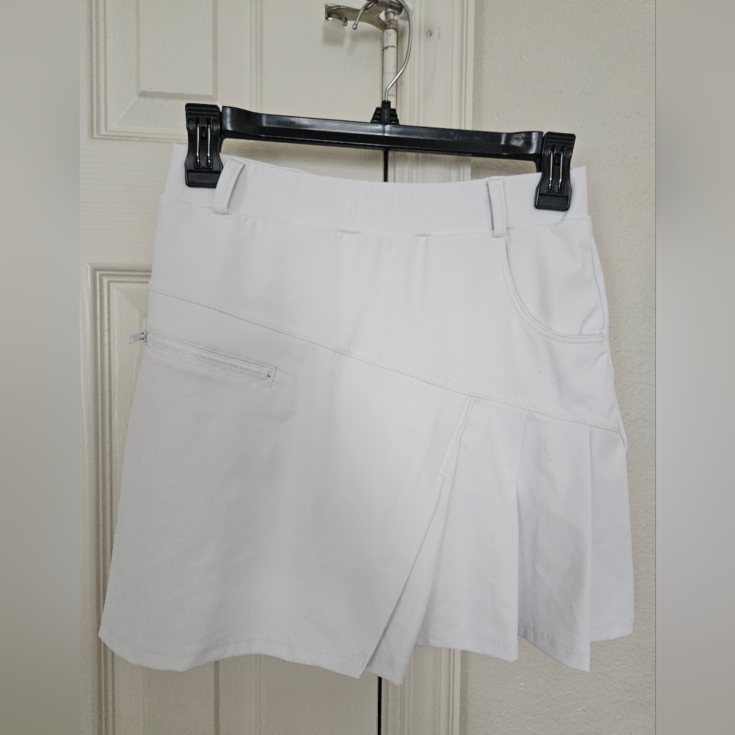 Kitch X Halara Marvelous Skortwhite Skort With Zipper Pocket